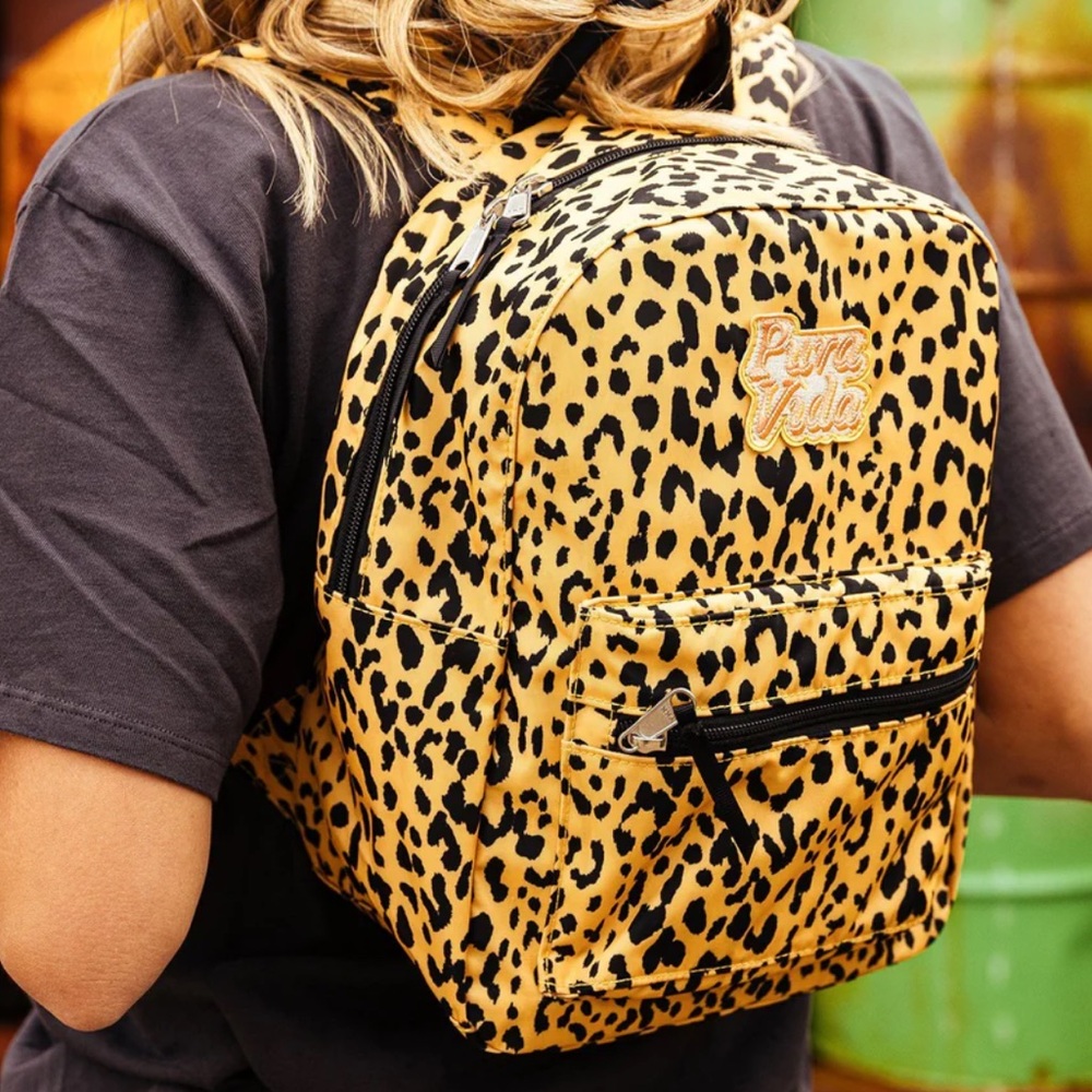 PURA VIDA Leopard Mini Backpack NEW